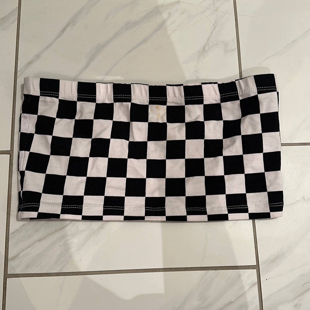 Forever 21 Checkered Bandeau